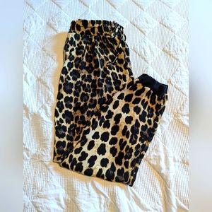 Zara Leopard Print Joggers Pants Size M